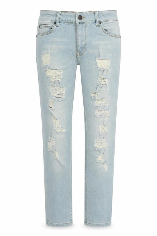 ASOS Womens Blue  Cotton Straight Jeans Size 30 in L29 in Regular Zip