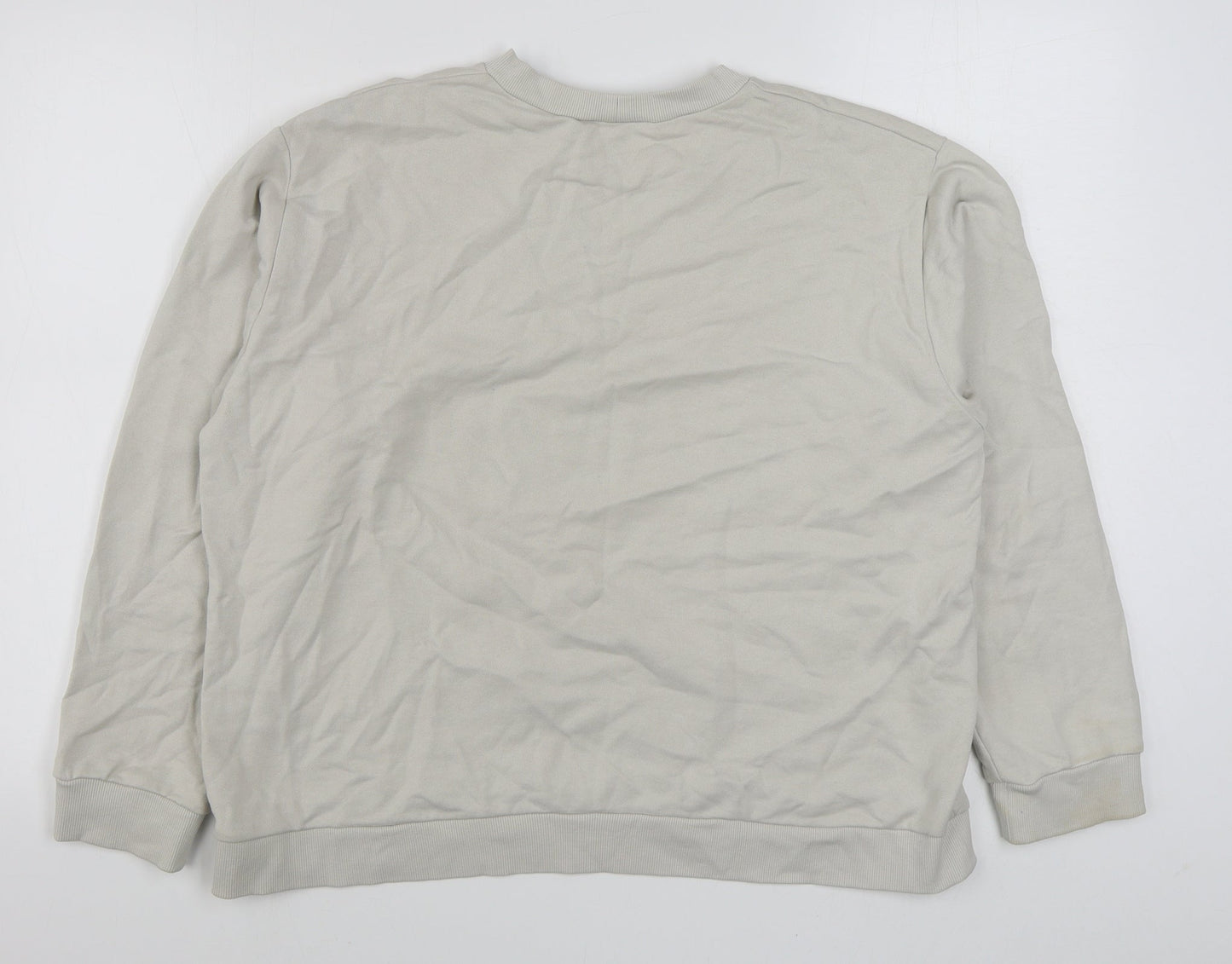Zara Womens Beige  Cotton Pullover Sweatshirt Size M  Pullover
