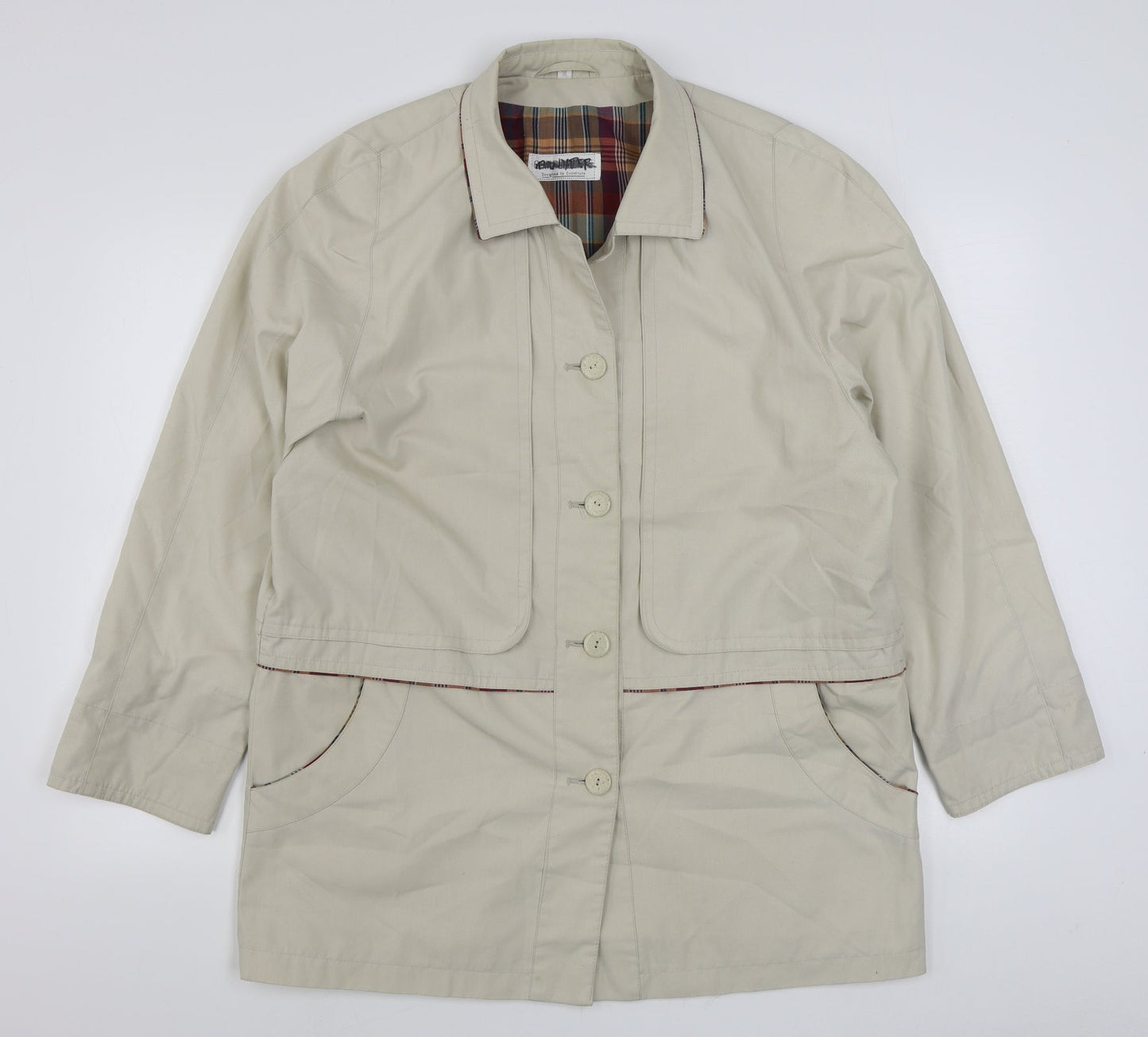 Compliments Womens Beige   Jacket  Size 14  Button