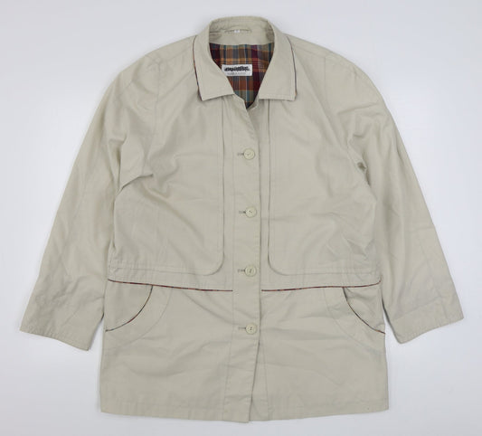 Compliments Womens Beige   Jacket  Size 14  Button