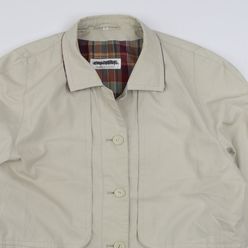 Compliments Womens Beige   Jacket  Size 14  Button
