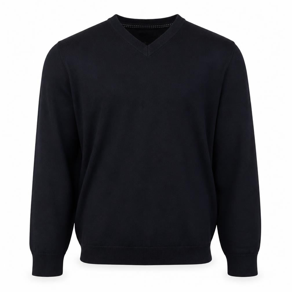 Sandstone & Co Men Mens Blue V-Neck  Acrylic Pullover Jumper Size M