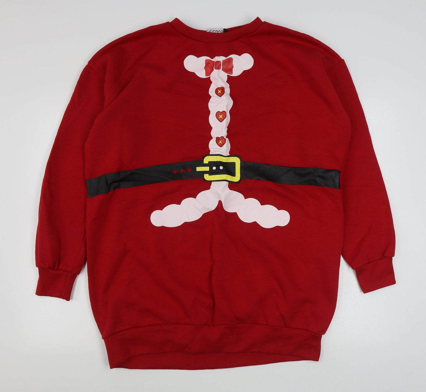 Be Jealous Womens Red  Cotton Pullover Sweatshirt Size L  Pullover