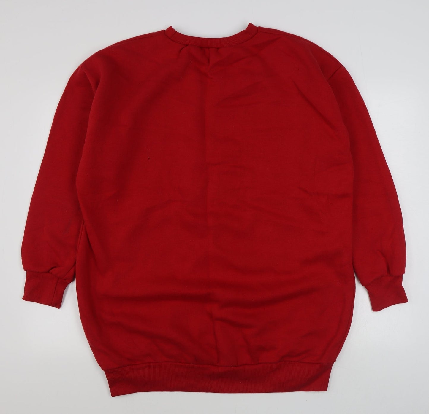 Be Jealous Womens Red  Cotton Pullover Sweatshirt Size L  Pullover