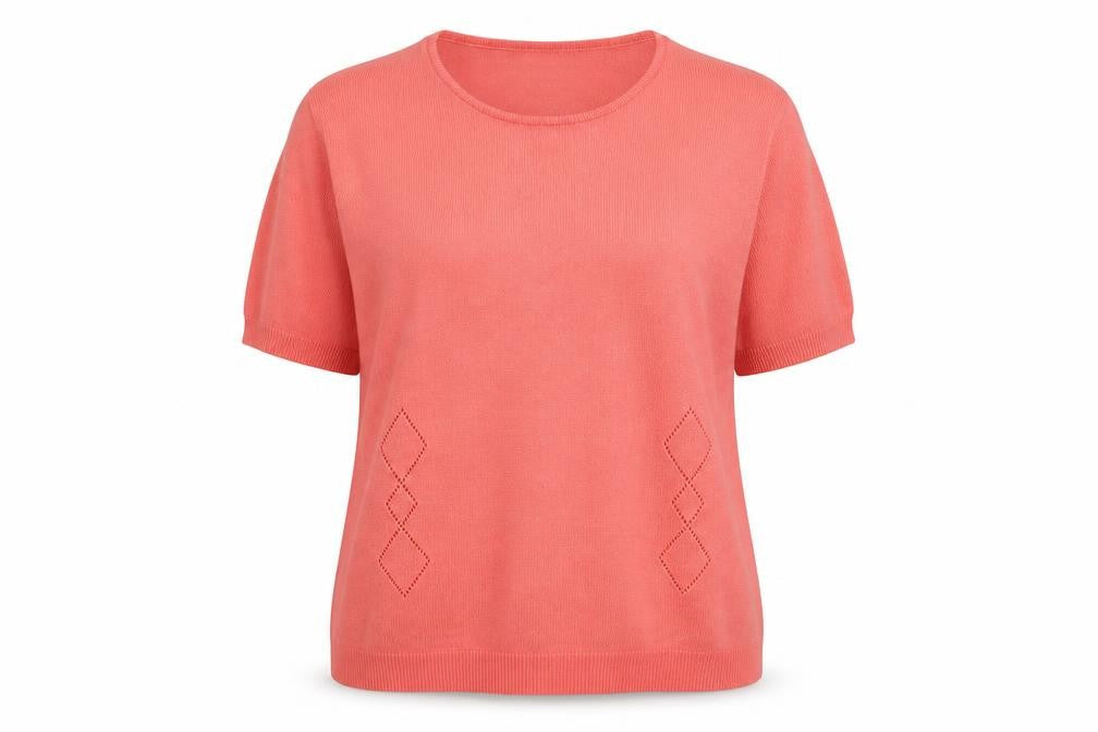 EA Womens Pink Boat Neck  Acrylic Pullover Jumper Size L