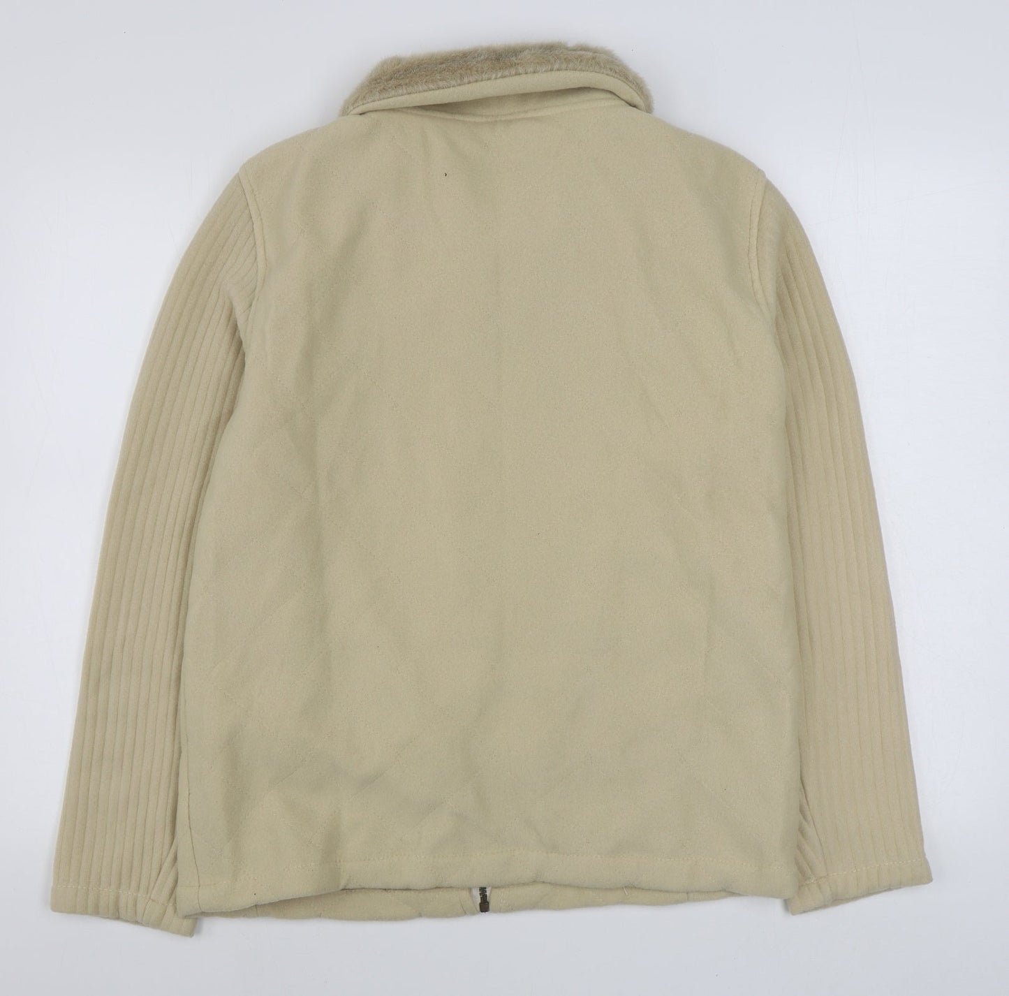 Anne De Lancay Womens Beige   Jacket  Size M  Zip
