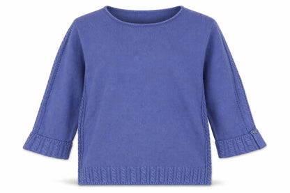 EWM Womens Purple Round Neck  Cotton Pullover Jumper Size M