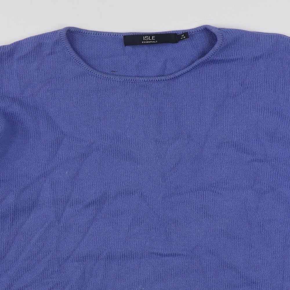 EWM Womens Purple Round Neck  Cotton Pullover Jumper Size M