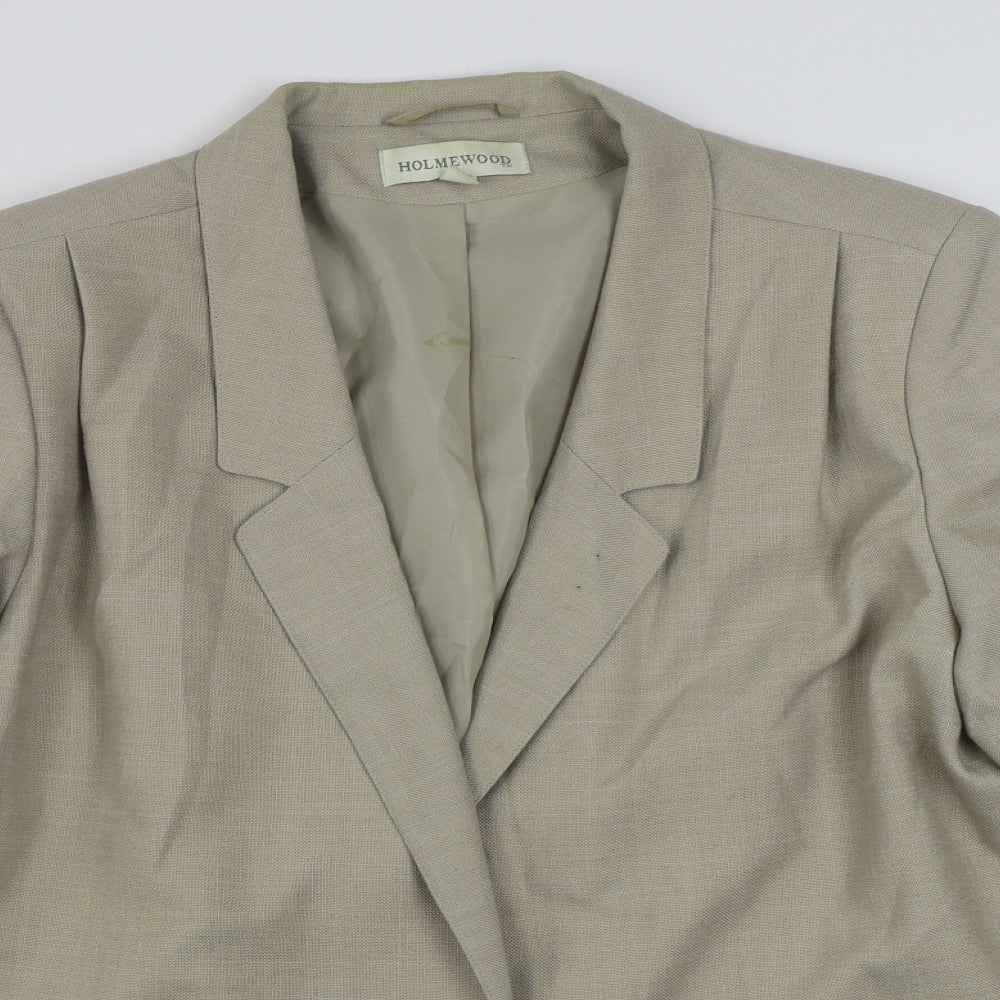 Holmewood Womens Beige   Jacket Blazer Size 16