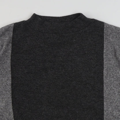 Tu Womens Grey Round Neck  Polyester Pullover Jumper Size 12