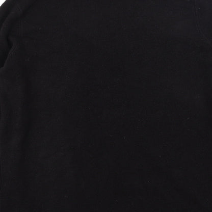 Papaya Womens Black V-Neck  Acrylic Pullover Jumper Size M