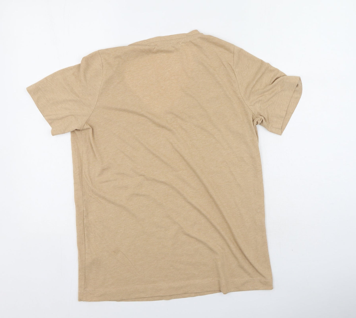 Very  Womens Brown  Polyester Basic T-Shirt Size 12 V-Neck