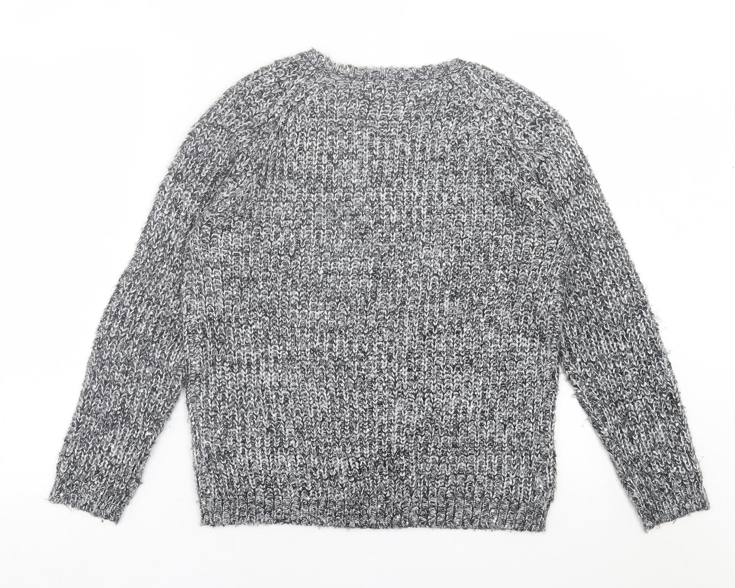 Atmosphere Womens Grey Crew Neck  Acrylic Pullover Jumper Size 8