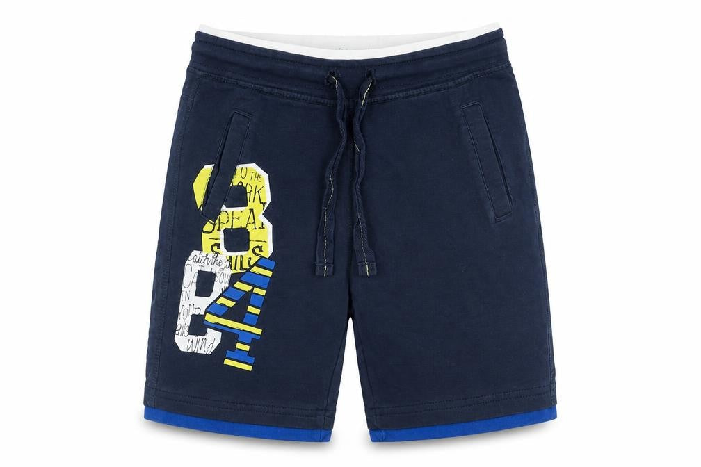 Boboli Boys Blue  Polyester Bermuda Shorts Size 6 Years  Regular Tie