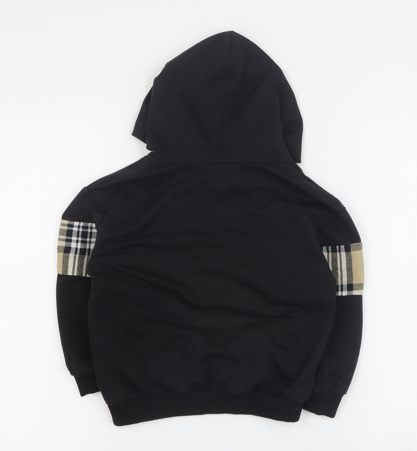 SheIn Boys Black  Cotton Pullover Hoodie Size S  Pullover