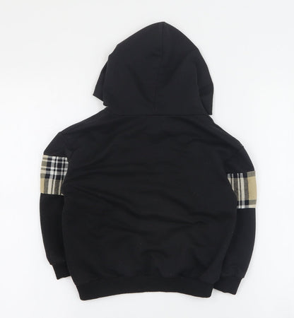 SHEIN Boys Black  Cotton Pullover Hoodie Size S  Pullover