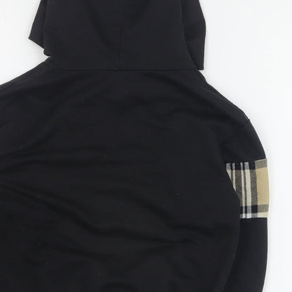 SHEIN Boys Black  Cotton Pullover Hoodie Size S  Pullover