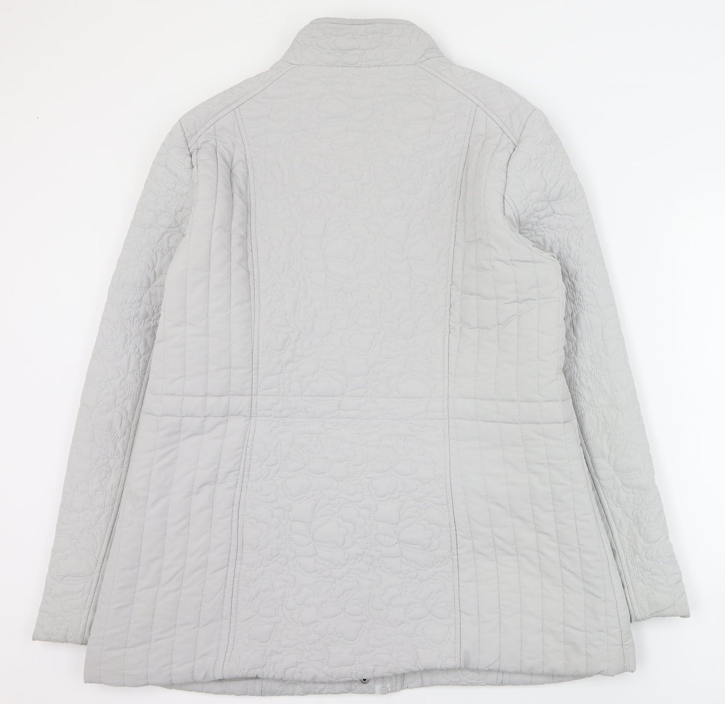 BHS Womens Grey   Pea Coat Coat Size 16  Zip