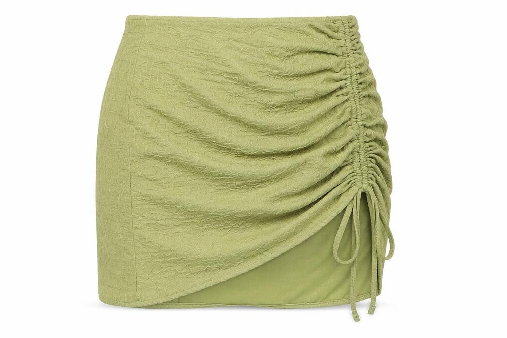 PRETTYLITTLETHING Womens Green  Polyester Mini Skirt Size 8
