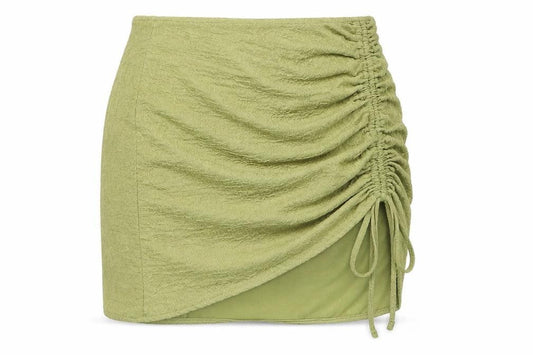 PRETTYLITTLETHING Womens Green  Polyester Mini Skirt Size 8