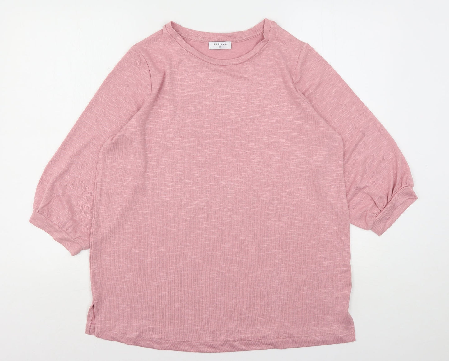 Papaya Womens Pink Round Neck  Viscose Pullover Jumper Size M