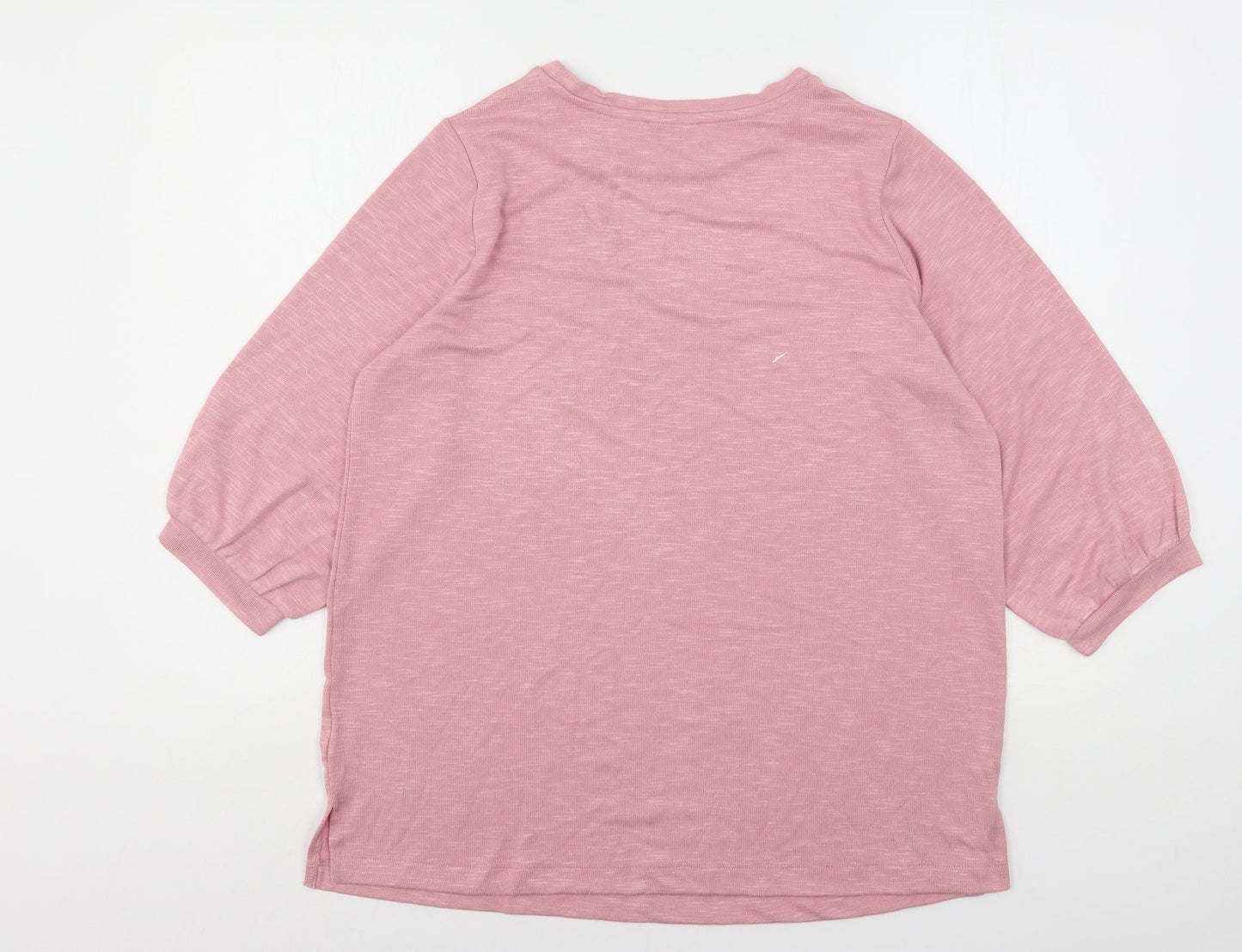 Papaya Womens Pink Round Neck  Viscose Pullover Jumper Size M