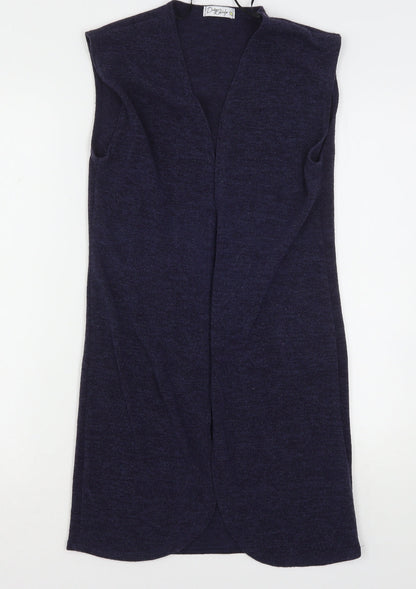 Daisy Eldridge Womens Blue V-Neck  Polyester Cardigan Jumper Size S