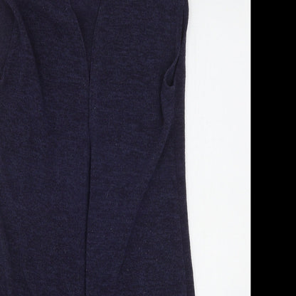 Daisy Eldridge Womens Blue V-Neck  Polyester Cardigan Jumper Size S