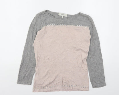Next Womens Multicoloured Round Neck  Cotton Pullover Jumper Size 6