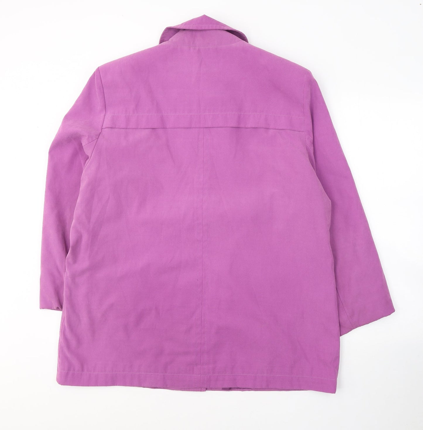 EWM Womens Pink   Trench Coat Coat Size 14  Zip
