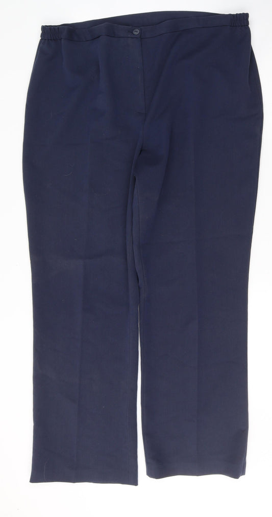 Gerard Womens Blue  Polyester Trousers  Size 18 L28 in Regular Button