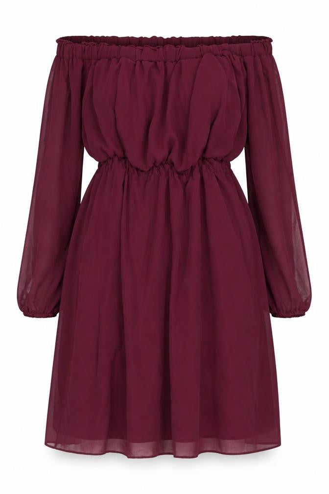 Atmosphere Womens Purple  Polyester Fit & Flare  Size 4  Off the Shoulder Pullover