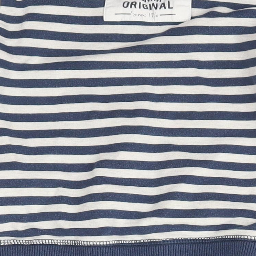 name it Boys Blue Striped Cotton Pullover Jumper Size 9-12 Months  Pullover