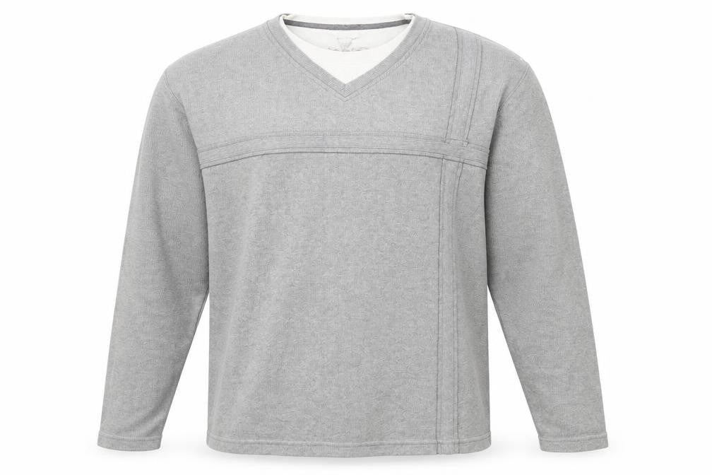 St Bernard Mens Grey V-Neck  Cotton Pullover Jumper Size XL