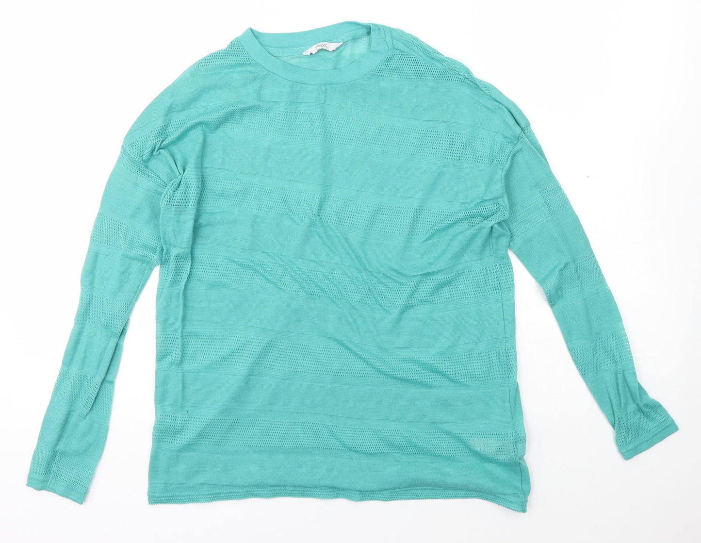 NEXT Womens Green Crew Neck  Polyester Pullover Jumper Size 10