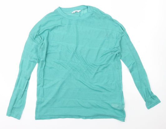 NEXT Womens Green Crew Neck  Polyester Pullover Jumper Size 10
