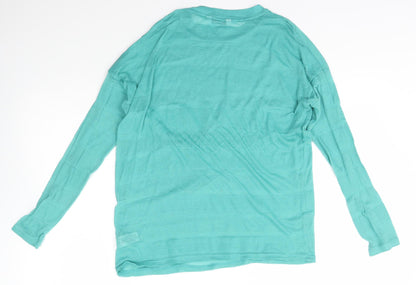 Next Womens Green Crew Neck  Polyester Pullover Jumper Size 10