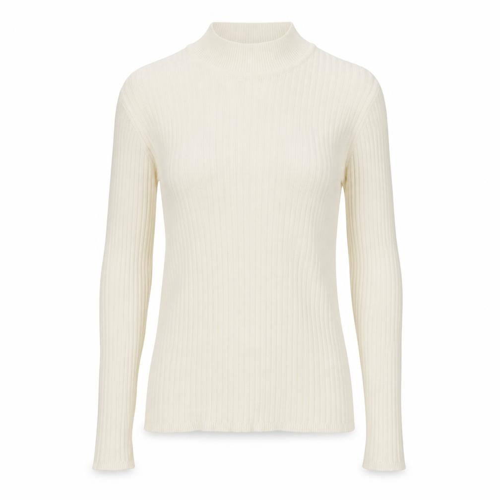 Preworn Womens Ivory High Neck  Acrylic Pullover Jumper Size M