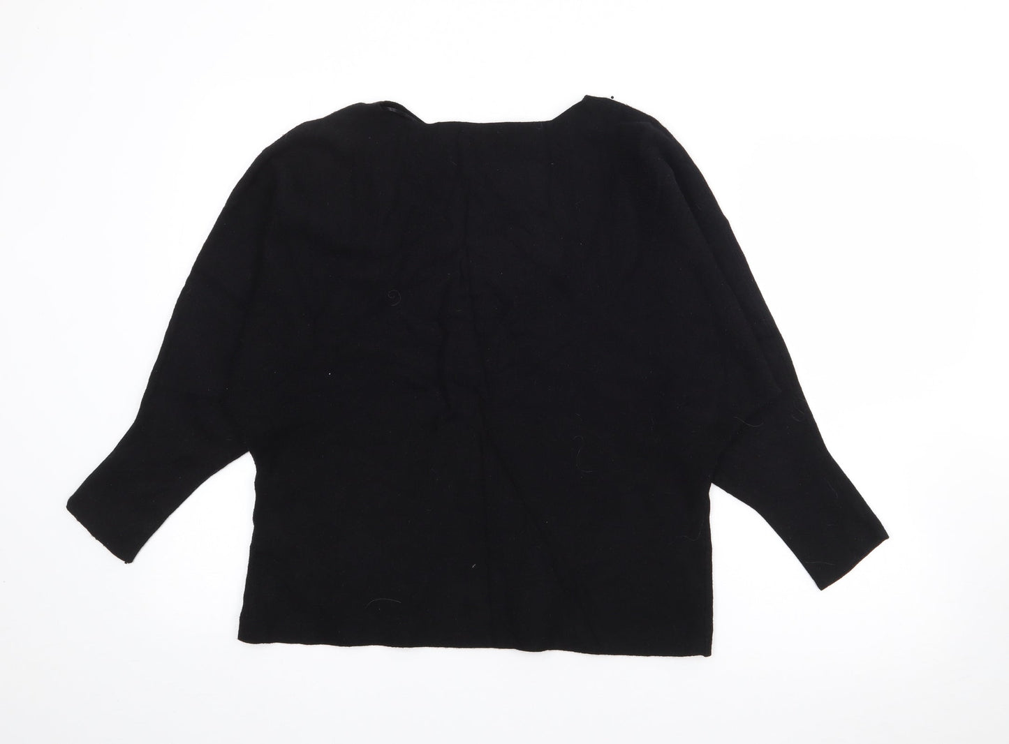 New Look Womens Black Boat Neck  Viscose Pullover Jumper Size L