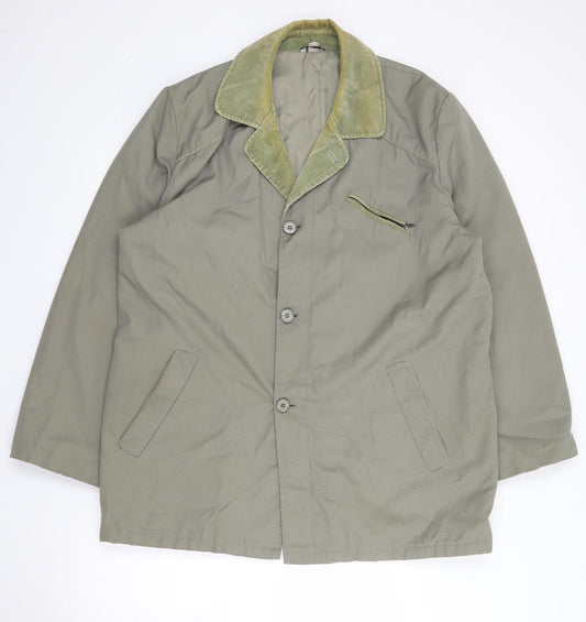 Greenwoods Mens Green   Jacket Coat Size L  Zip