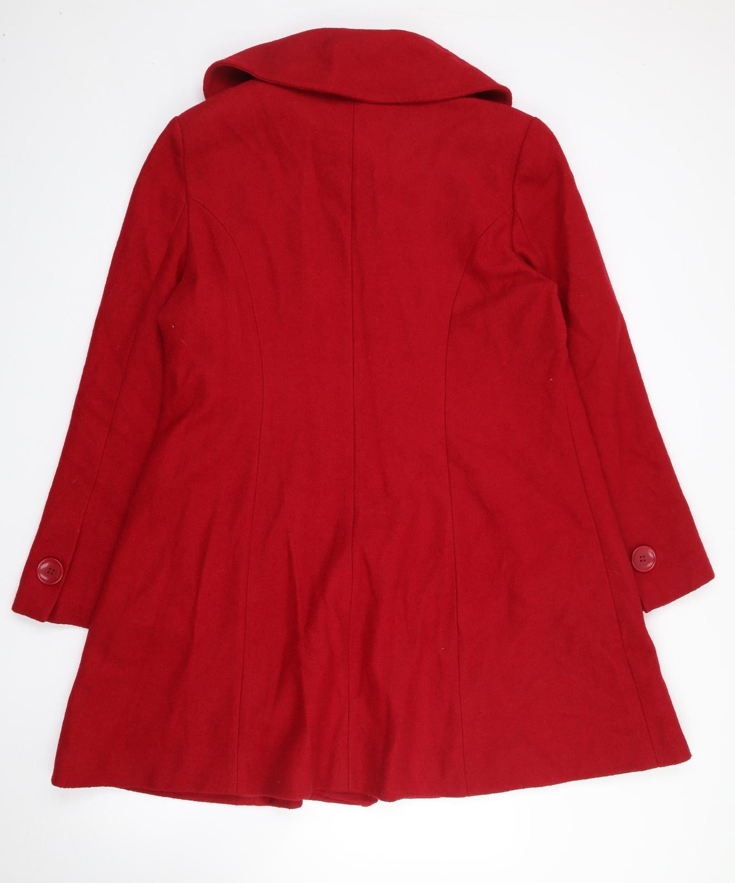 BHS Womens Red   Overcoat Coat Size 20  Button