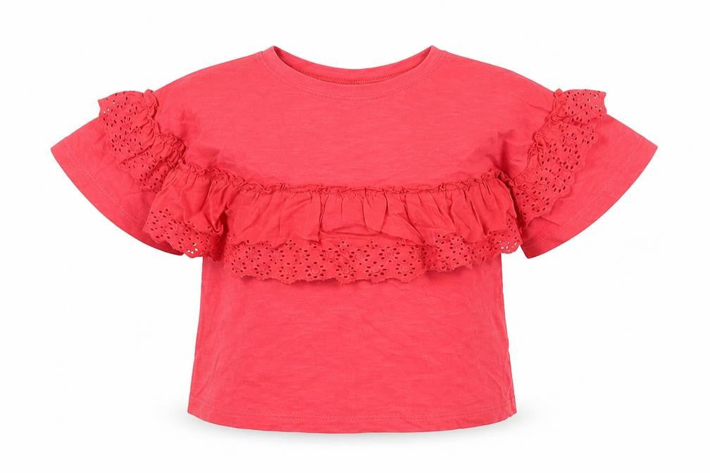 NEXT Girls Pink  Cotton Basic T-Shirt Size 6 Years Round Neck Pullover