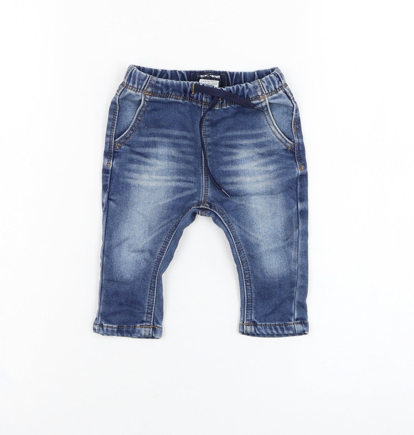 NEXT Boys Blue  Cotton Snow Pants Jeans Size 3-6 Months  Pullover