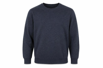 !Solid Mens Grey  Polyester Pullover Sweatshirt Size M