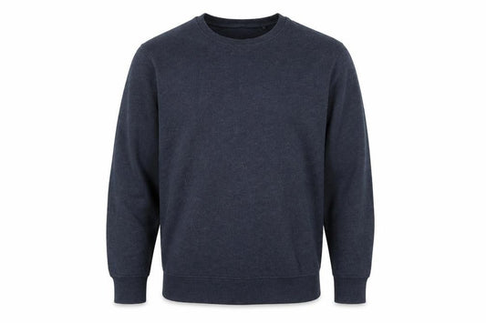 !Solid Mens Grey  Polyester Pullover Sweatshirt Size M