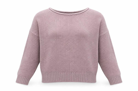 SHEIN Womens Purple Boat Neck  Polyester Pullover Jumper Size L