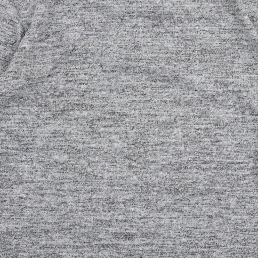 Brave Soul Mens Grey Round Neck  Polyester Pullover Jumper Size L