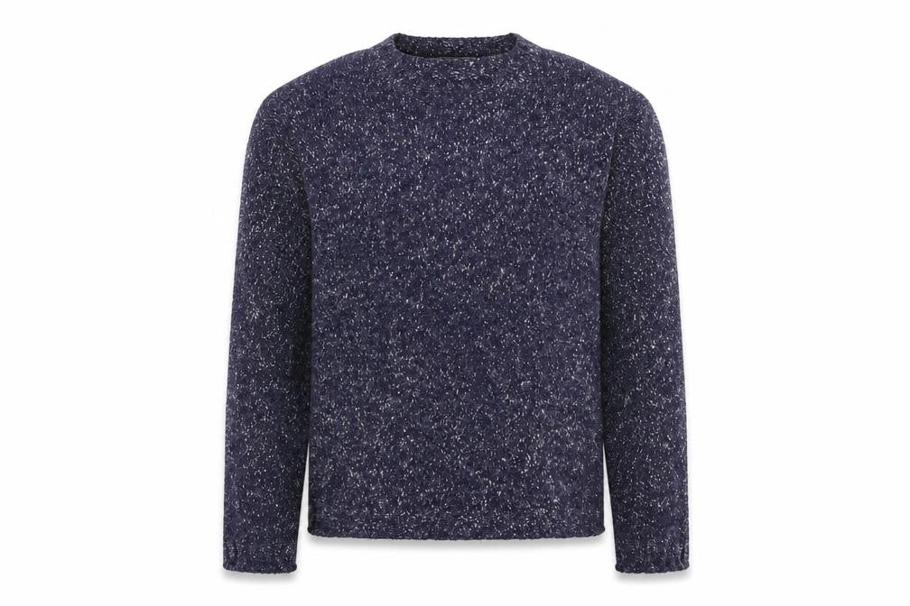 Trademark Mens Blue Round Neck  Acrylic Pullover Jumper Size S