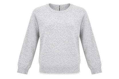 Warehouse Womens Grey Round Neck  Cotton Pullover Jumper Size 6
