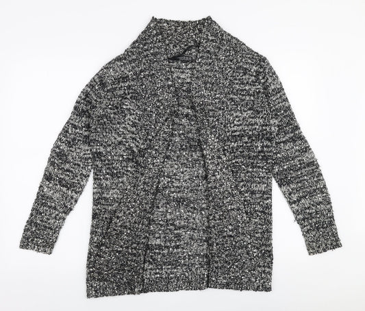 Atmosphere Womens Silver V-Neck  Polyester Cardigan Jumper Size 10